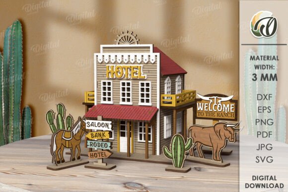 Download Wild West Town Laser Cut - Town Collection