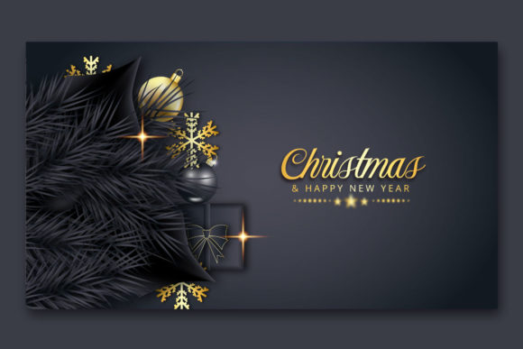 Download Black Christmas Background Design - Christmas background design Collection