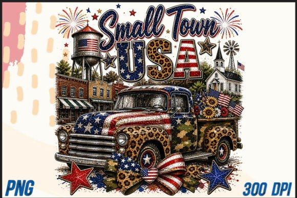 Download Small Town USA PNG 4th of July Sublimati - Town Collection