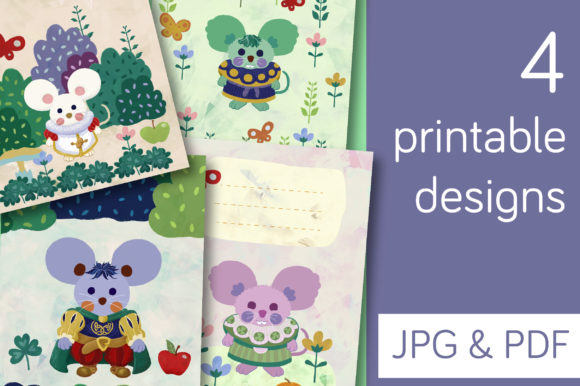 Download Fairy Forest - 4 Printable Designs - Printable designs Collection