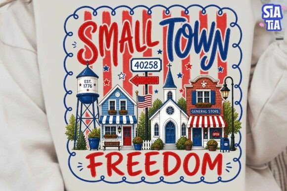 Download Small Town Freedom Patriotic PNG - Town Collection